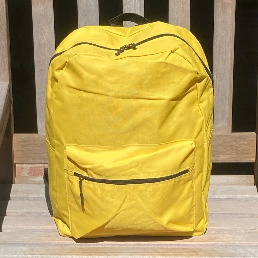 Yellow Backpack with Black Trim New